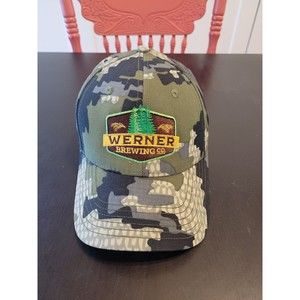 Werner Brewing Co Camo Green Hat Cap Tillamook Oregon Adjustable Strap